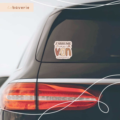 Autocollant Voiture « J’assume Ma Van »