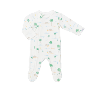 Pyjama Avec Pied Blanc À Imprimé Surfeur