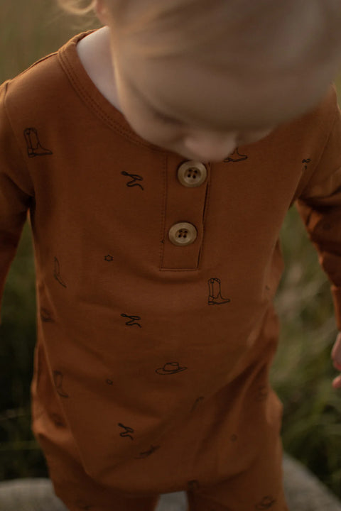 Onesie Évolutif Caramel Motifs Country