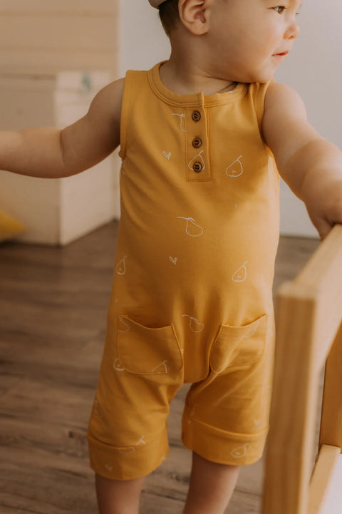 Romper Évolutif Jaune Motif Poires
