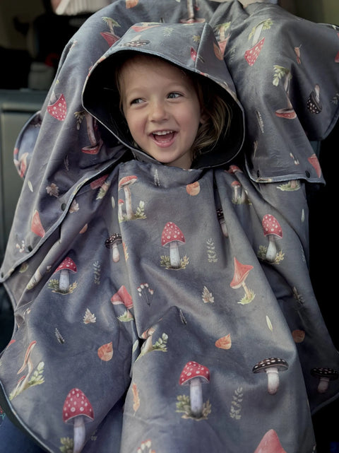 Poncho Pour L’auto Champignons Gris