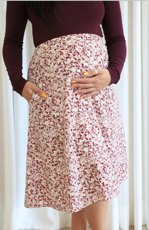 Jupe Fleurie Avec Poches Fleurs D’automne