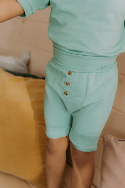 Short/Capri Évolutif Bleu Azur Uni