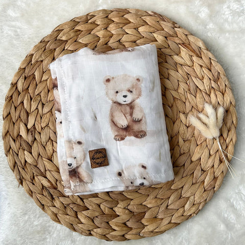 Mousseline De Bambou Oursons Mignons