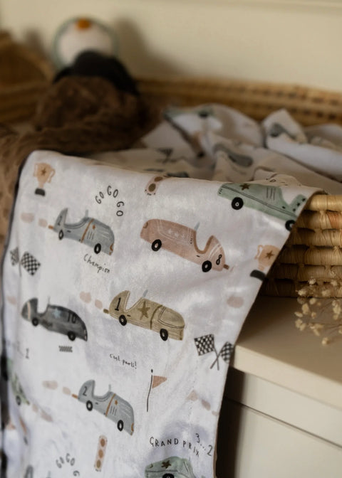 Couvertures Minky Voitures De Course