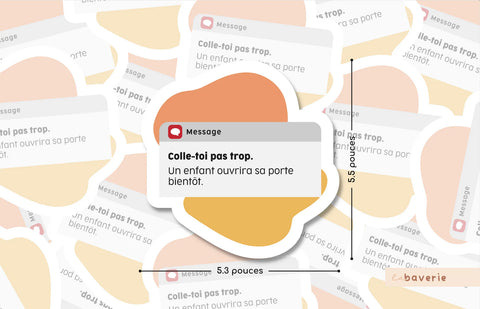 Autocollant Voiture « Colle-toi Pas Trop »