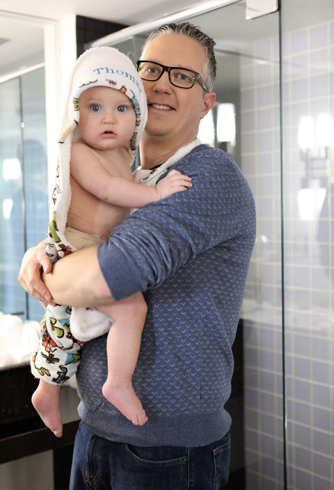 Tablier De Bain Lapins Dans Le Champs