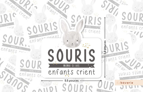 Autocollant Voiture « Souris Même Si Les Enfants Crient »