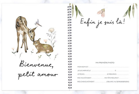 Livre De Bébé Cerfs Fleurs