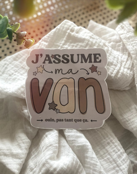Autocollant Voiture « J’assume Ma Van »