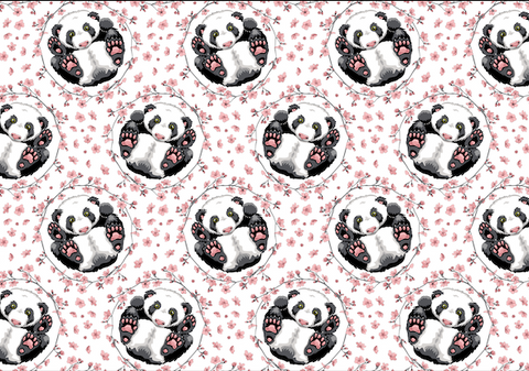 Tablier De Bain Pandas Fleuris