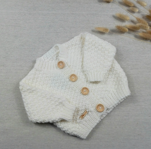 Cardigan Blanc (3-6 Mois)