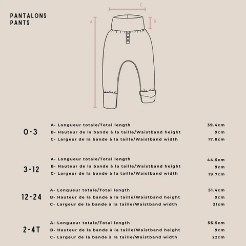 Pantalon Évolutif Beige Rosé