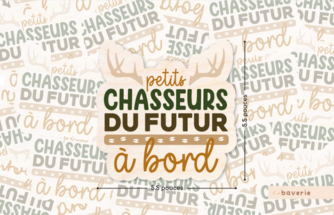 Autocollant Voiture « Petits Chasseurs Du Futur À Bord »