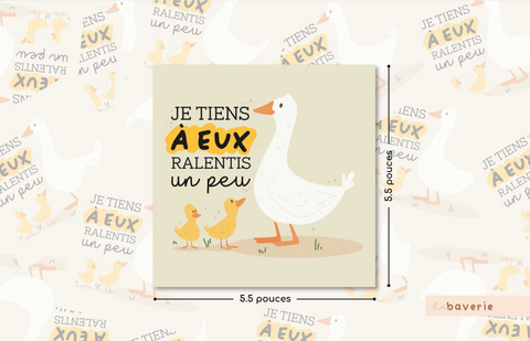 Autocollant Voiture « Je Tiens À Eux Ralentis Un Peu »