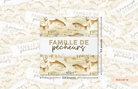 Autocollant Voiture « Famille De Pêcheurs »