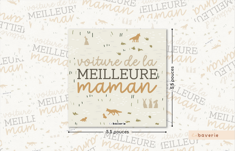 Autocollant Voiture « Voiture De La Meilleure Maman »