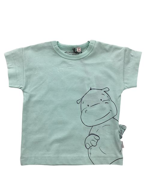 T-Shirt Hippopotame Vert Menthe