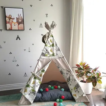 Tente « World Animal Map Taupe Play » Beige & Vert