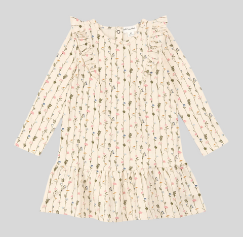 Robe Bouleau À Imprimé Mur Fleuri
