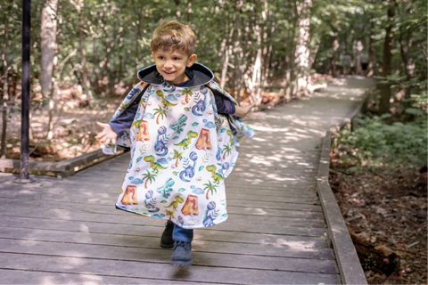 Poncho Pour L’auto Dinosaures Blanc