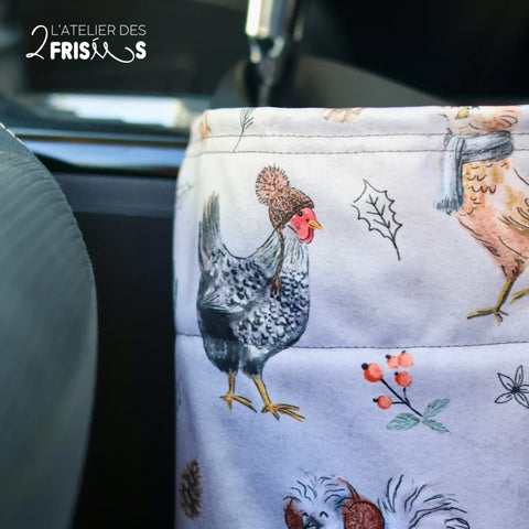 Poubelle De Voiture Petites Poules Frileuses