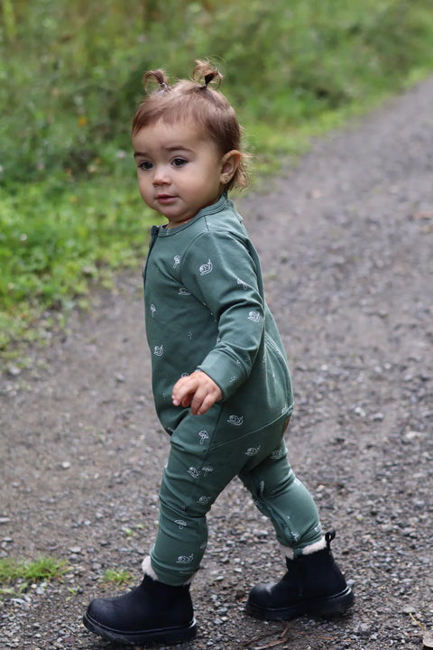 Onesie Évolutif Vert Eucalyptus Motif Eucalyptus