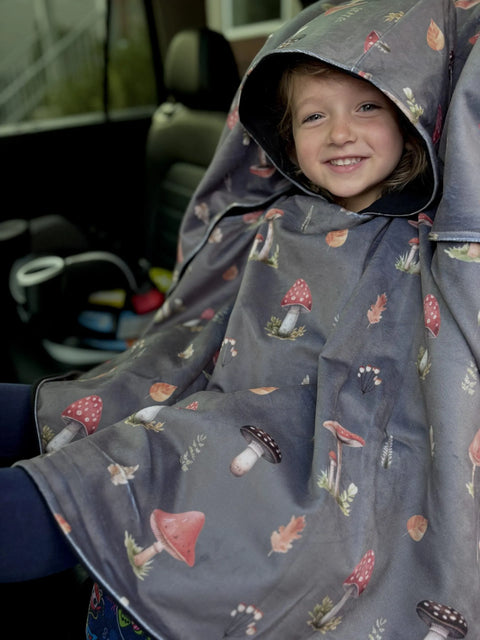 Poncho Pour L’auto Champignons Gris