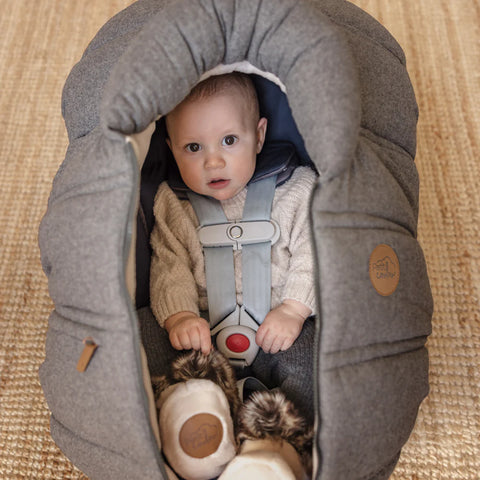 Housse Hiver Pour Siège D'auto Collection Laine Ardoise (Gris)