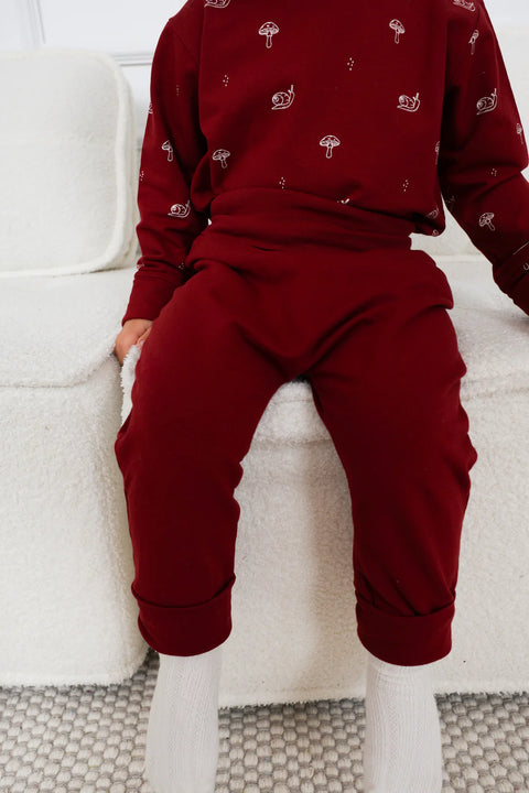 Pantalon Évolutif Rouge Cerise Uni