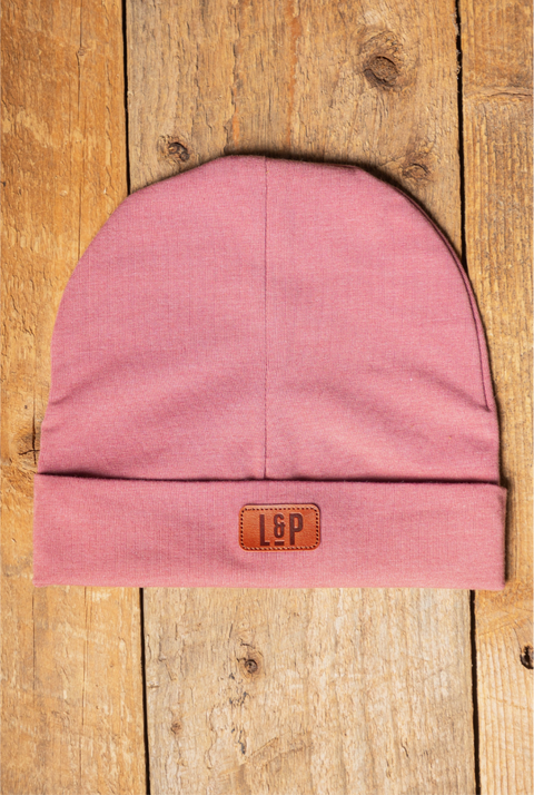 Tuque En Coton Boston 2 En 1 Vieux Rose