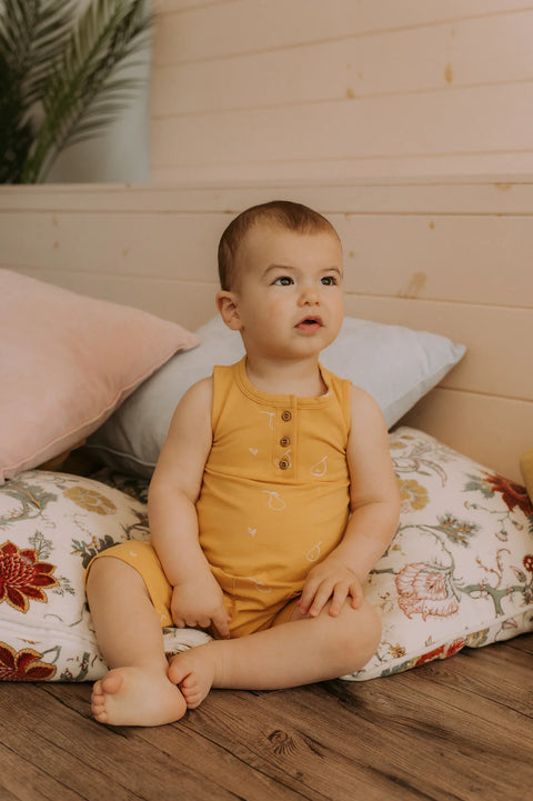 Romper Évolutif Jaune Motif Poires