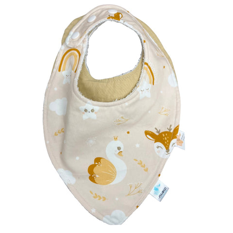 Duo Bavoirs Bambi & Cygnes & Beige