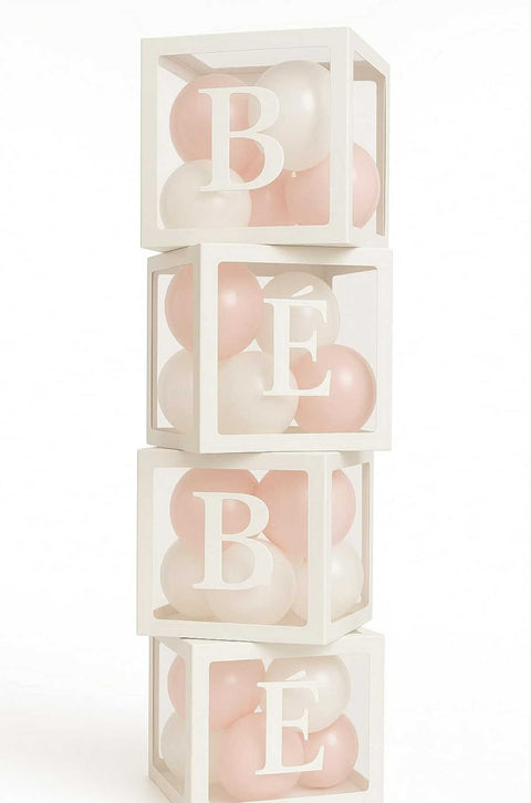 Cubes BÉBÉ Rose & Blanc