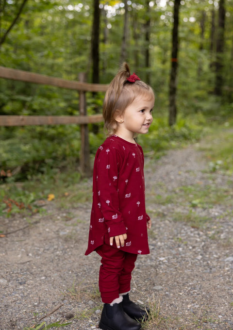 Chandail Évolutif Rouge Cerise Motif Escargots