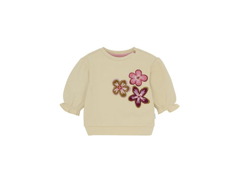 Chandail En Polar Manches Longues Wood Ash Avec Fleurs Brodées