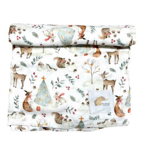 Mousseline Bambou Forêt Hivernal Noël