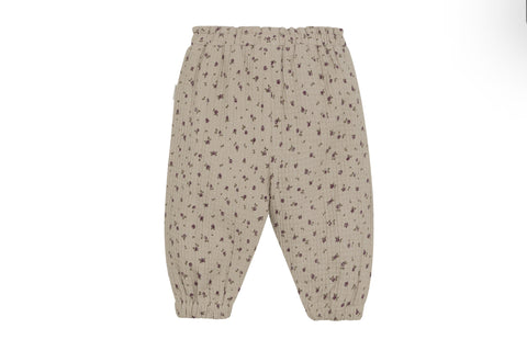 Pantalon Oxford Tan Avec Fleurs