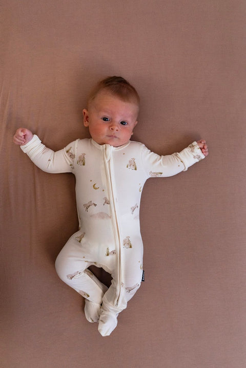 Pyjama Bambou Avec Pieds Agneaux