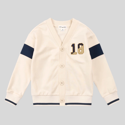 Cardigan En Tricot Blanc D’université