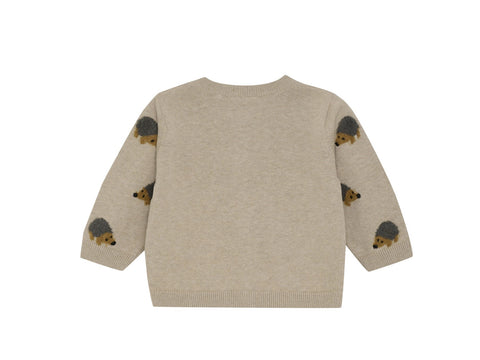 Cardigan Beige Avec Broderie De Hérissons