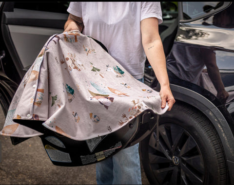 Poncho Pour L’auto Animaux Forêt Beige