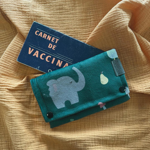 Protège Carnet Animaux Vert