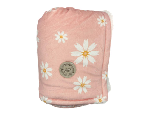 Doudou Minky Adulte Marguerites Rose & Blanche