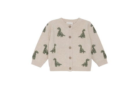 Cardigan Beige Claire Avec Dinosaures