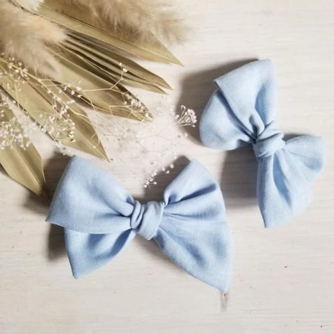Bouclette Lin Bleu Poudre Bébé