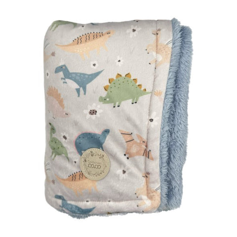 Doudou Minky Adulte Dinosaure Pastel