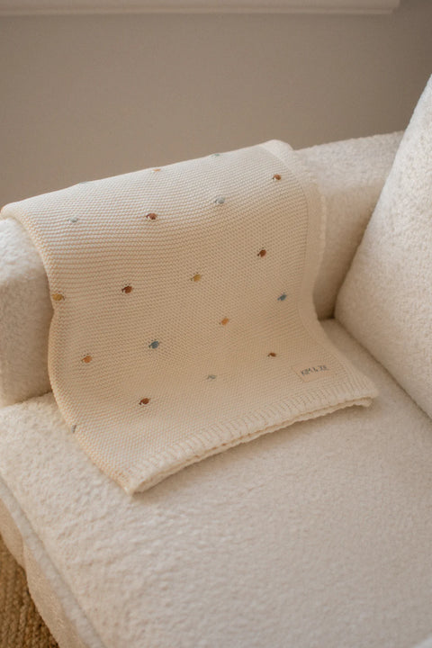 Doudou Beige À Pois Multicolores