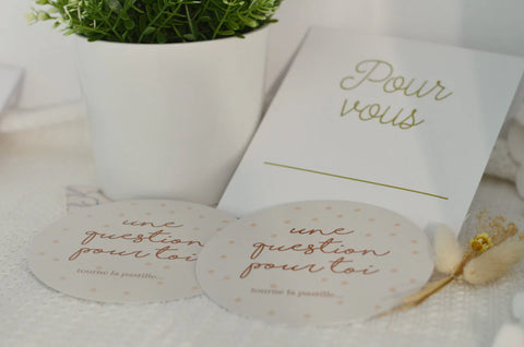 Pastille En Carton & Enveloppe Parrain/Marraine « Pour Vous »