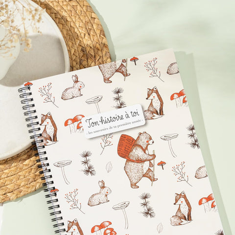 Livre De Naissance Souple Ours Champignon